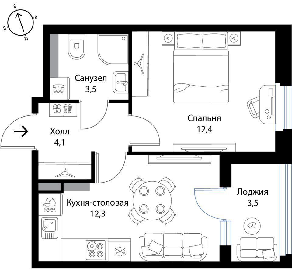 квартира г Санкт-Петербург п Ольгино стр. 2, Петергоф фото 1