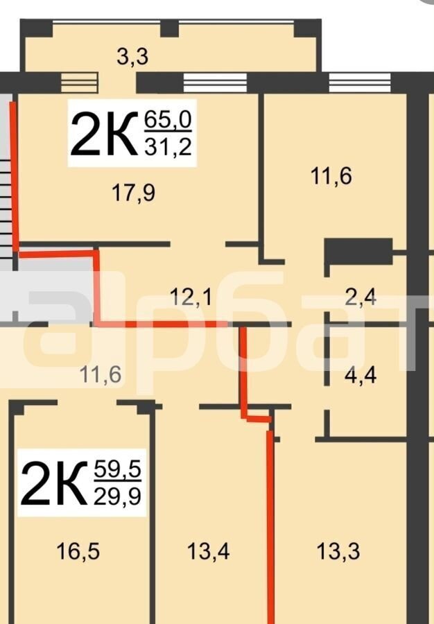 квартира г Нижний Новгород Стрелка ул Сергея Акимова 22б фото 19