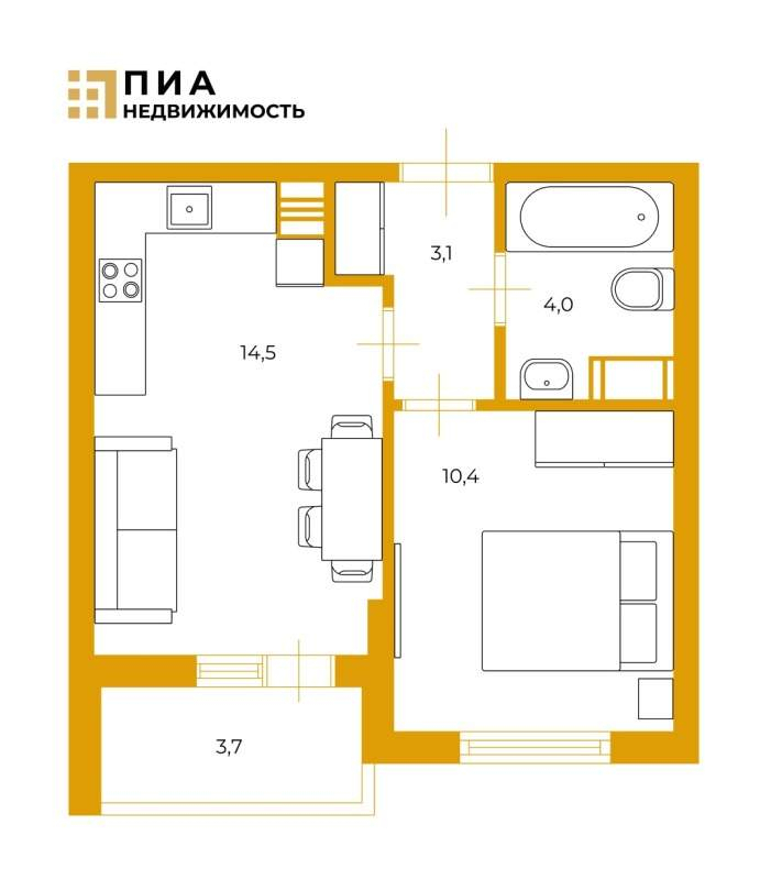 квартира г Санкт-Петербург метро Комендантский Проспект р-н Приморский ул Плесецкая 10/1 фото 3