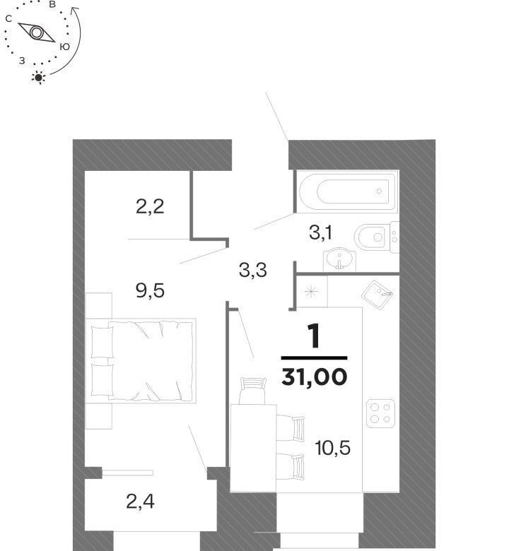 квартира г Рязань р-н Московский ул Интернациональная 2 фото 1