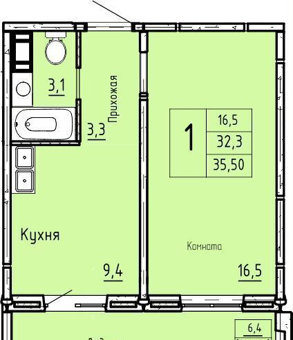 квартира г Курган мкр 7-й ЖК «Акварели» р-н Заозерный, д. 11 фото 1