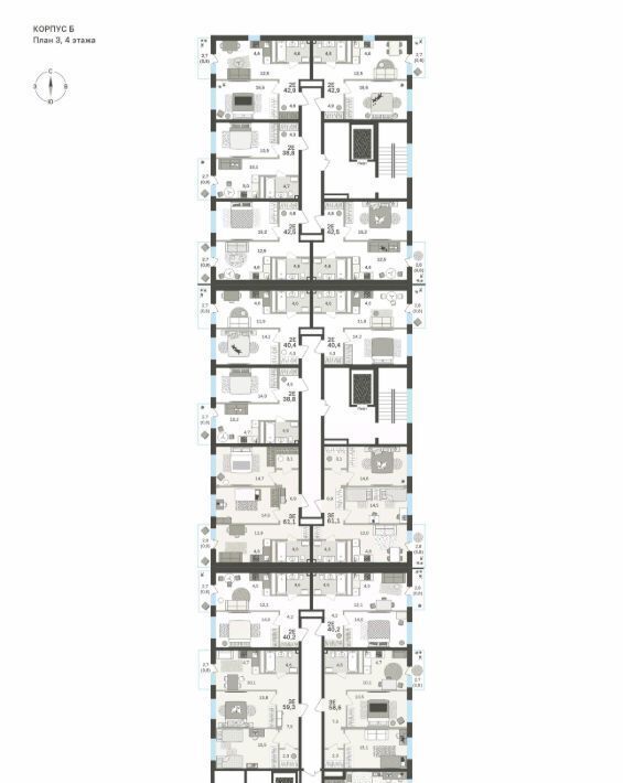 квартира г Пермь р-н Мотовилихинский б-р Гагарина 72 фото 2