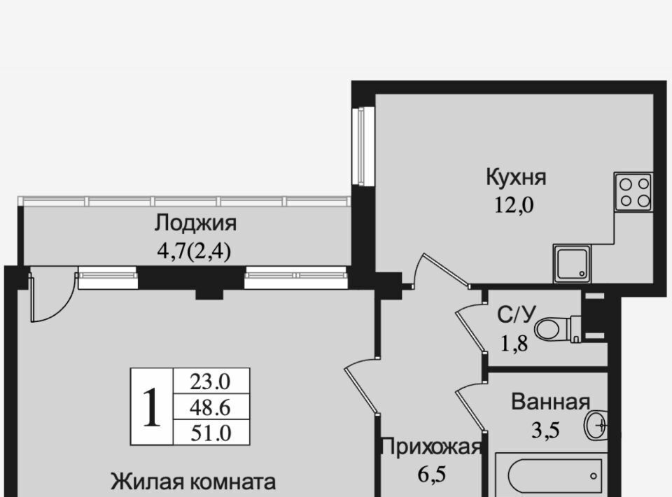 квартира г Всеволожск Южный ул Крымская 1 Проспект Большевиков фото 1