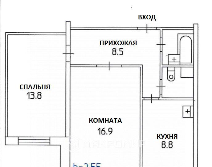 квартира г Пермь р-н Дзержинский ул Докучаева 34 фото 2