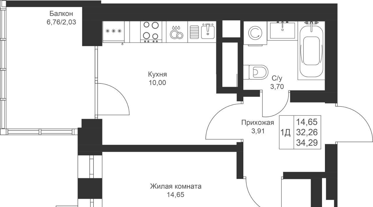 квартира р-н Лаишевский с Усады ул Радужная Столбищенское с/пос, Дубравная фото 3