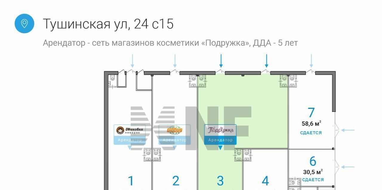 торговое помещение г Москва метро Тушинская ул Тушинская 24с/15 фото 2