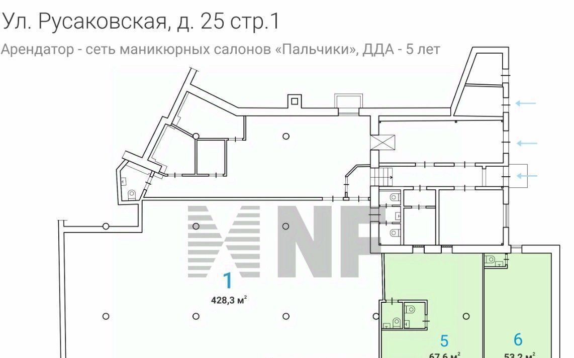 торговое помещение г Москва метро Сокольники ул Русаковская 25с/1 фото 2