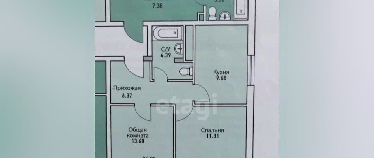 квартира р-н Тахтамукайский пгт Яблоновский ул Тургеневское шоссе 1гк/1 фото 1