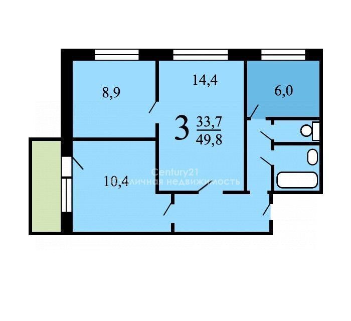 квартира г Москва метро Улица Академика Янгеля ул Чертановская 58к/2 фото 40