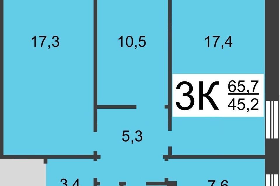 квартира г Нижний Новгород р-н Ленинский пр-кт Ленина 43/1 городской округ Нижний Новгород фото 1