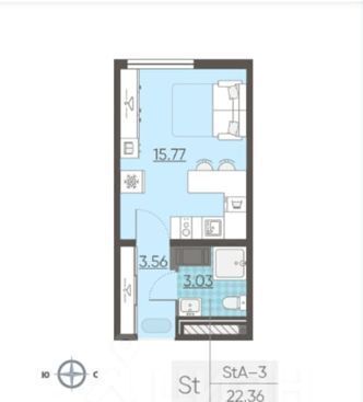 квартира г Санкт-Петербург метро Автово ул Маршала Казакова 1 корп. 2, д. 26 фото 1