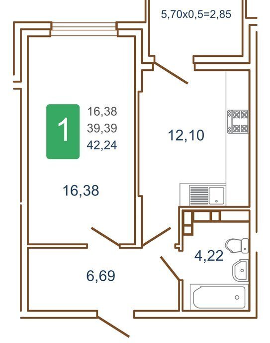 квартира г Краснодар р-н Прикубанский ул им. Кирилла Россинского 3/2 фото 1