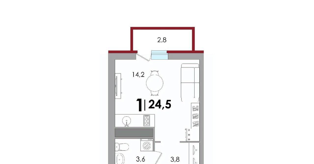 квартира р-н Калининский д Батино ул Сергея Есенина 37 фото 1