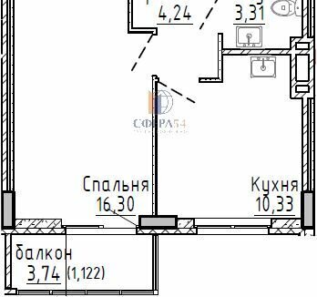 квартира г Новосибирск метро Площадь Гарина-Михайловского р-н Ленинский ул Ясный Берег 30/1 фото 1