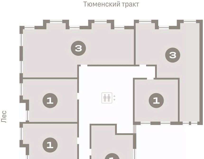 квартира г Сургут 35-й микрорайон ЖК квартал Новин 35-й фото 2