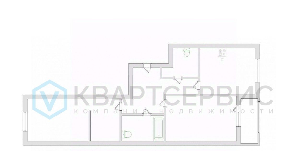 квартира г Омск р-н Кировский ул Владимира Жоги 3 Кировский АО фото 3