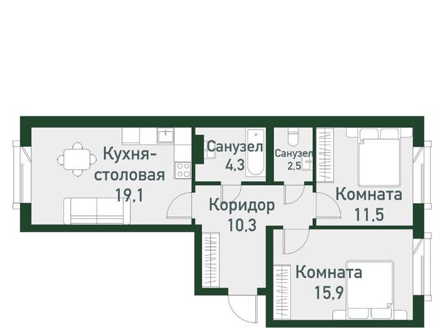 р-н мкр Привилегия ул Спортивная 20 Кременкульское с/пос фото