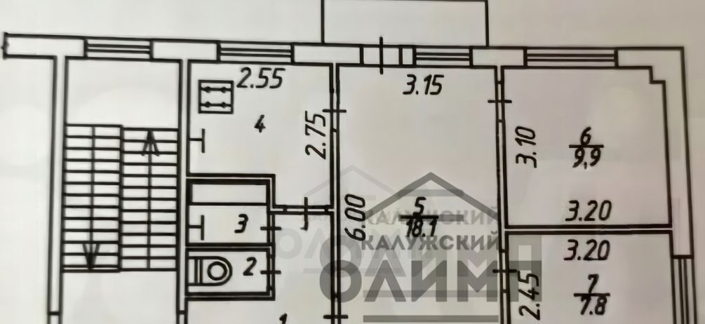 квартира г Калуга р-н Ленинский ул Дзержинского 85 фото 11