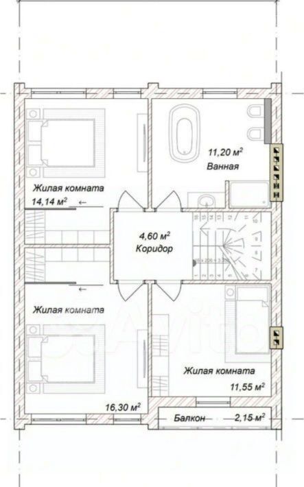 дом р-н Гурьевский п Большое Исаково ул Янтарная 11 фото 32