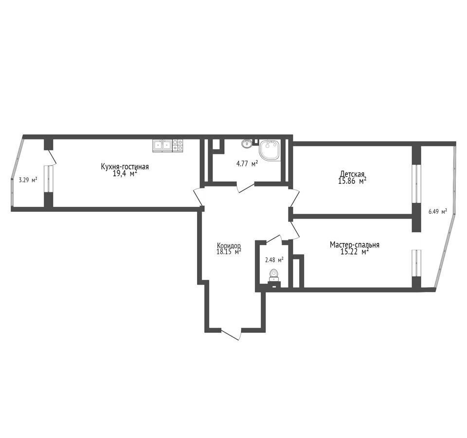 квартира г Тольятти р-н Автозаводский 15-й квартал б-р Космонавтов 3б фото 38