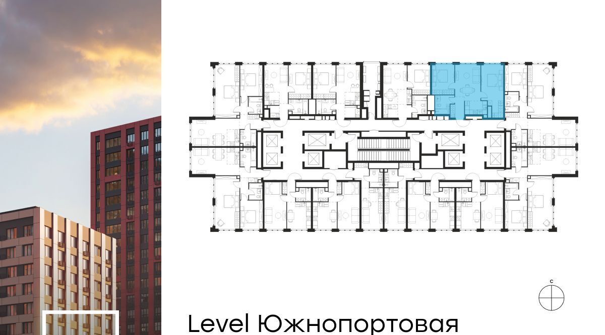 квартира г Москва метро Кожуховская ЖК Левел Южнопортовая 3 фото 2