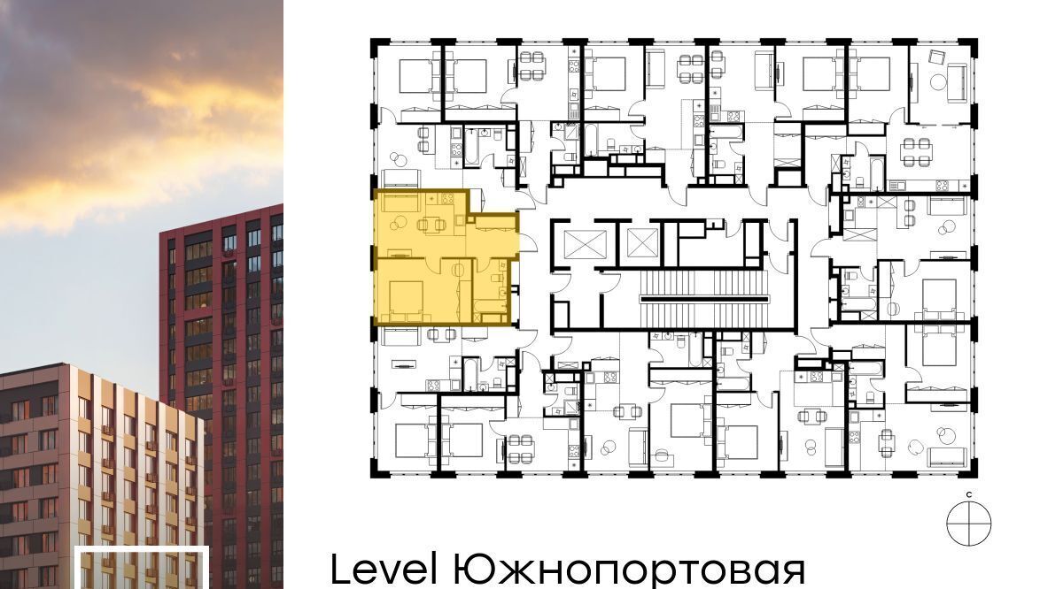 квартира г Москва метро Кожуховская ЖК Левел Южнопортовая 14 муниципальный округ Печатники фото 2