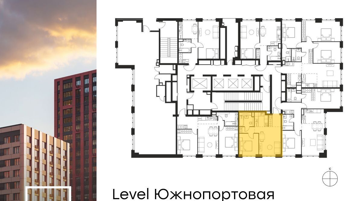 квартира г Москва метро Кожуховская ЖК Левел Южнопортовая 2 муниципальный округ Печатники фото 2