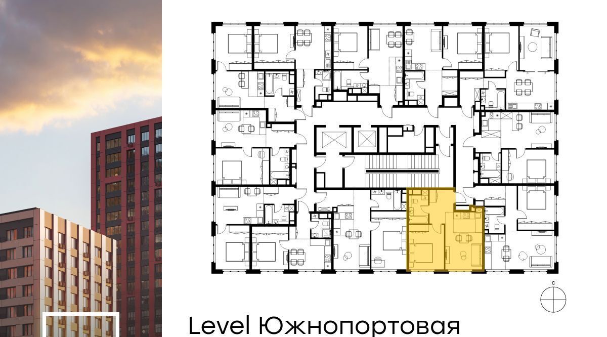 квартира г Москва метро Кожуховская ЖК Левел Южнопортовая 14 муниципальный округ Печатники фото 2