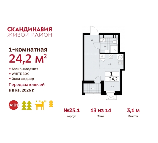 дом 25/1 жилой район «Скандинавия» Сосенское, Бутово фото