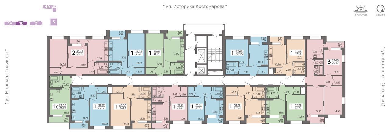 квартира г Воронеж р-н Коминтерновский ул Независимости 78 ЖК «Галактика 2|3» фото 2