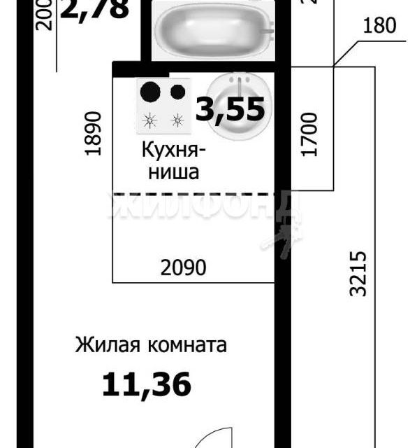 квартира г Новосибирск р-н Кировский ул Виктора Уса 2 городской округ Новосибирск фото 1