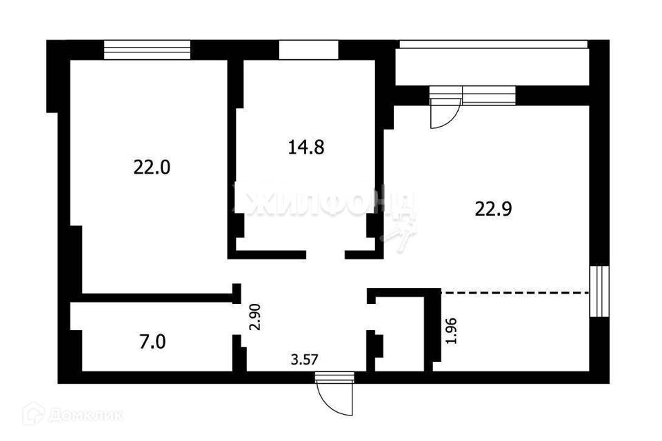 квартира р-н Новосибирский Затулинский, улица Зорге, 279 фото 1