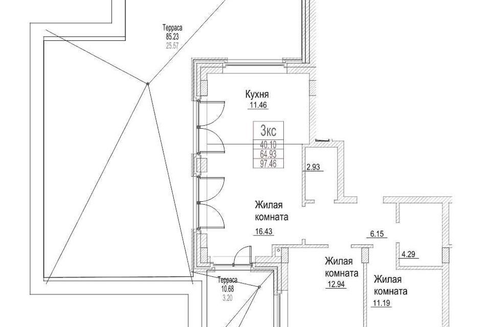 квартира г Новосибирск р-н Железнодорожный ул Фабричная 65 городской округ Новосибирск фото 2