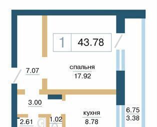 квартира г Красноярск р-н Советский микрорайон «Нанжуль-Солнечный» ул. Ольховая/Светлова, жилмас «Нанжуль-Солнечный» фото 1