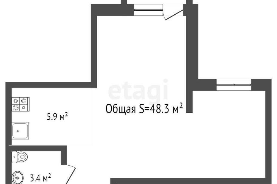 квартира г Барнаул р-н Центральный ул Пролетарская пер Циолковского 54 городской округ Барнаул фото 10