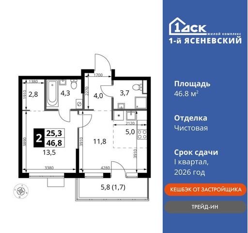 п Мосрентген ЖК «1-й Ясеневский» квартал 24, земельный участок 1А фото