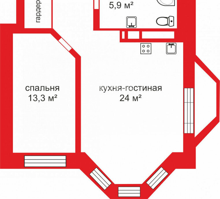 квартира р-н Сосновский п Западный квартал «Белый хутор» Лазурная улица, 2 фото 24