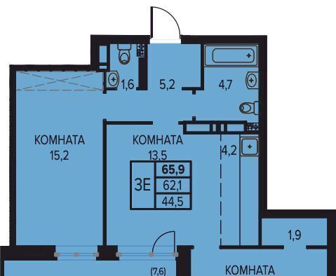 квартира д Кондратово ул Водопроводная 1 Дом «AQUA» фото