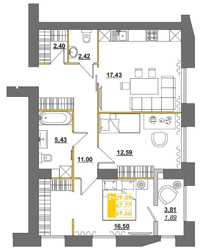 квартира г Пенза р-н Железнодорожный ул Измайлова 48 фото 3