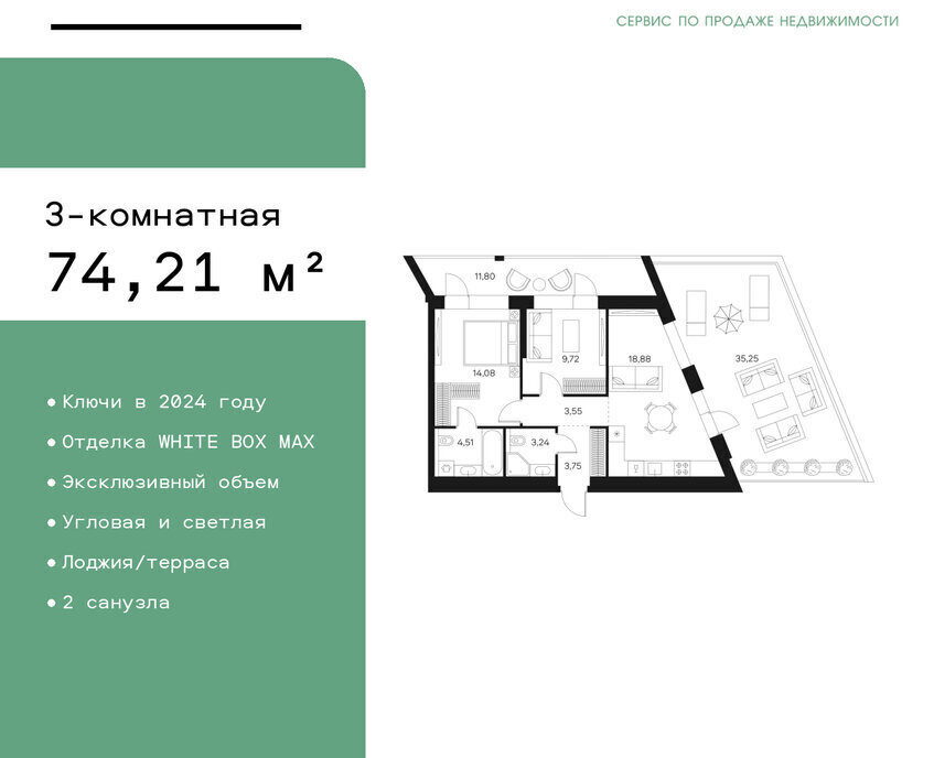 квартира г Москва метро Тульская ул Автозаводская 26 ЖК FØRST муниципальный округ Даниловский фото 1