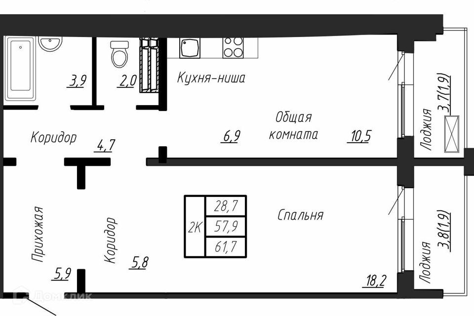 квартира р-н Тосненский п Тельмана жилой комплекс Сибирь фото 1