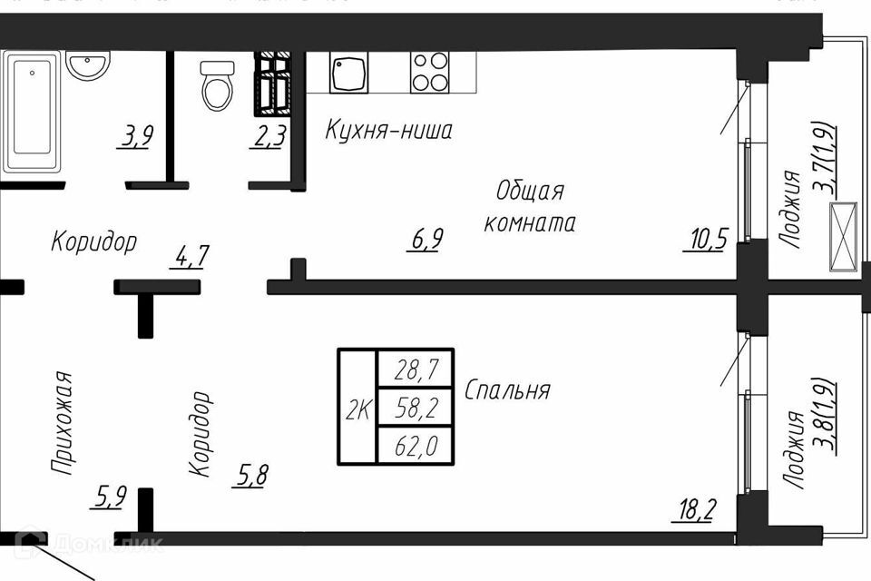 квартира р-н Тосненский п Тельмана жилой комплекс Сибирь фото 1