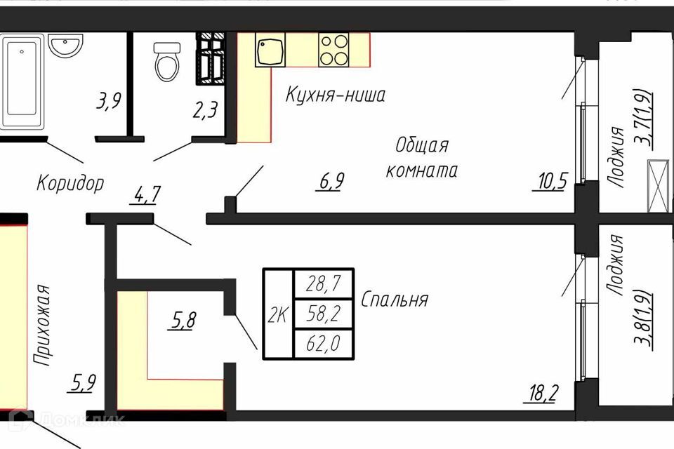 квартира р-н Тосненский п Тельмана жилой комплекс Сибирь фото 1