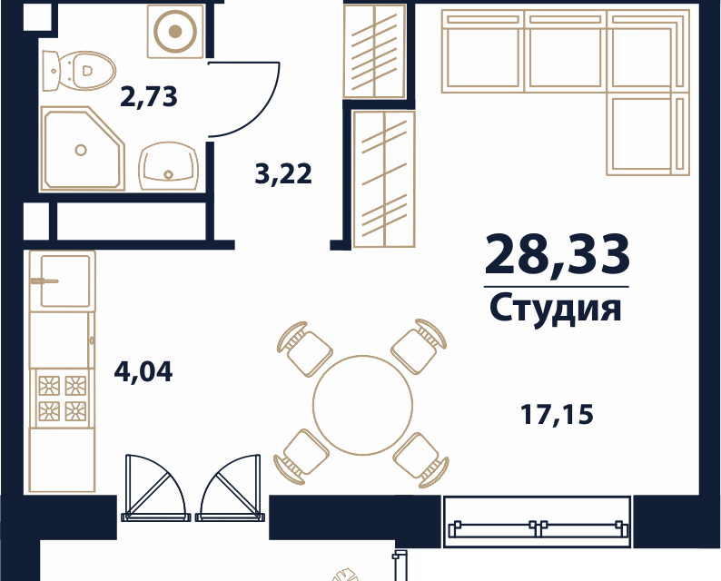 квартира г Ульяновск р-н Заволжский пр-кт Генерала Тюленева 5 городской округ Ульяновск фото 1