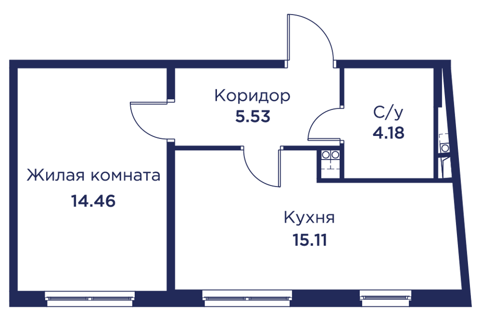 квартира г Кронштадт "Кронфорт. Набережная" Бутик-квартал Центральный фото 2