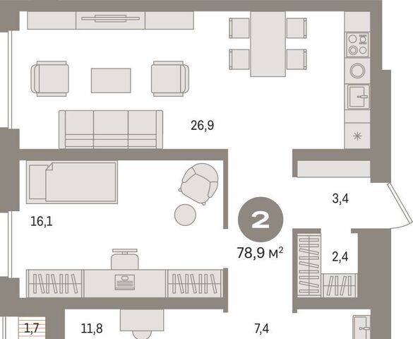 г Сургут 35-й микрорайон ЖК квартал Новин 35-й фото