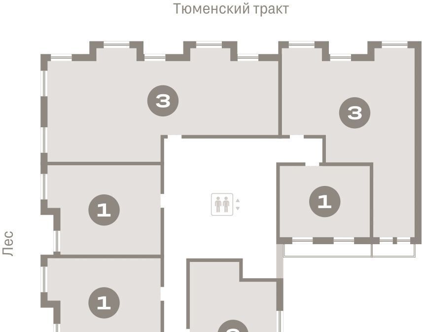 квартира г Сургут 35-й микрорайон ЖК квартал Новин 35-й фото 2