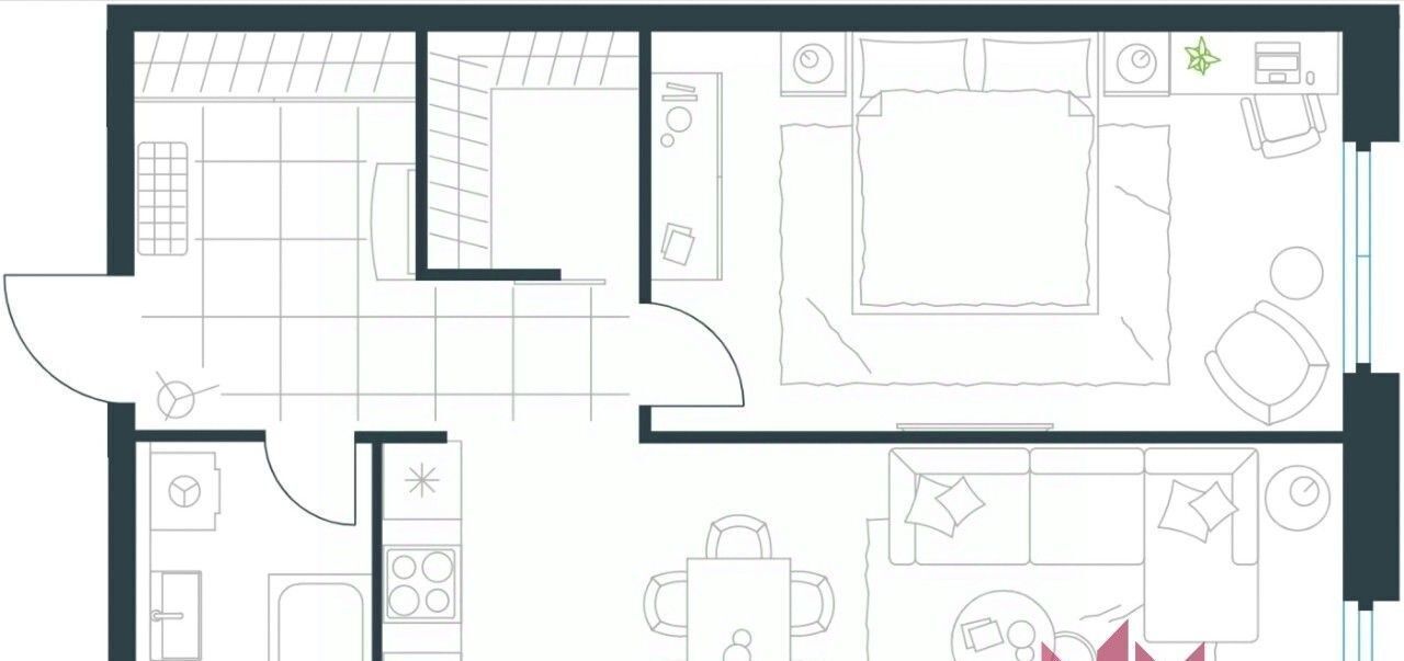 квартира г Москва метро Тушинская ш Волоколамское 81/2с 3 апарт-комплекс «Level Стрешнево» муниципальный округ Покровское-Стрешнево фото 2