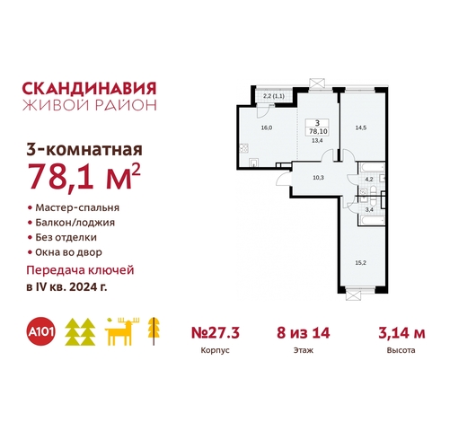 жилой район «Скандинавия» Сосенское, жилой комплекс Скандинавия, 27. 3, Бутово фото