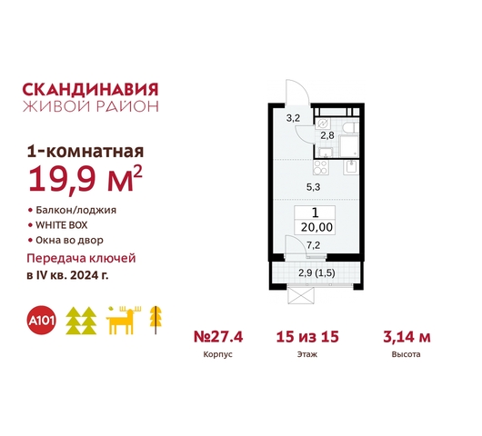 жилой район «Скандинавия» Сосенское, жилой комплекс Скандинавия, к 27. 4, Бутово фото